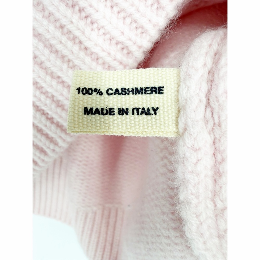 Colori 40Colori Soft Pink Italian Cashmere T-Neck Sweater Size XSmall - Picture 5 of 6